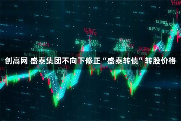 创高网 盛泰集团不向下修正“盛泰转债”转股价格