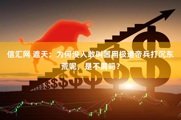 信汇网 遮天：为何没人敢叫嚣用极道帝兵打沉东荒呢，是不屑吗？