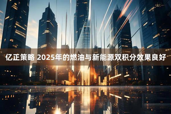 亿正策略 2025年的燃油与新能源双积分效果良好