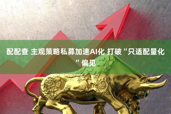配配查 主观策略私募加速AI化 打破“只适配量化”偏见